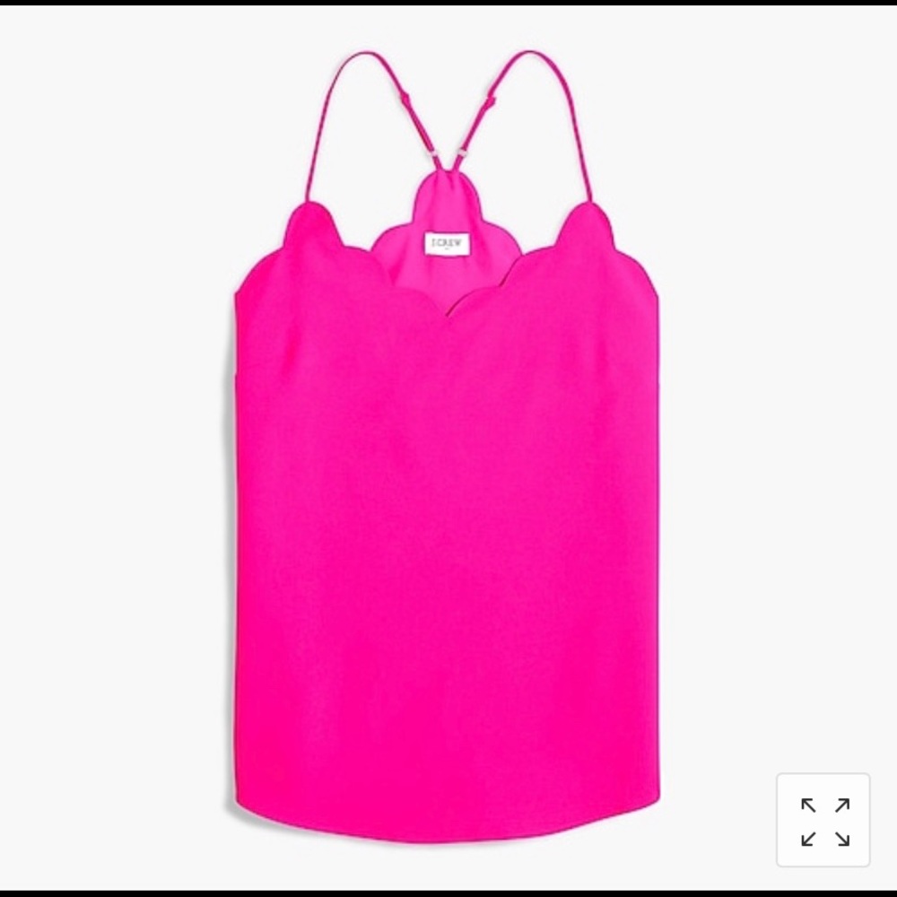 NWT - JCrew Factory Scalloped Cami - size 2 - Pink